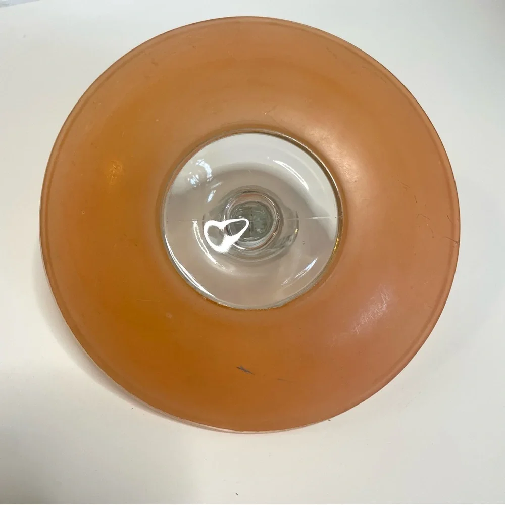 Depression Glass Orange Tidbit Tray